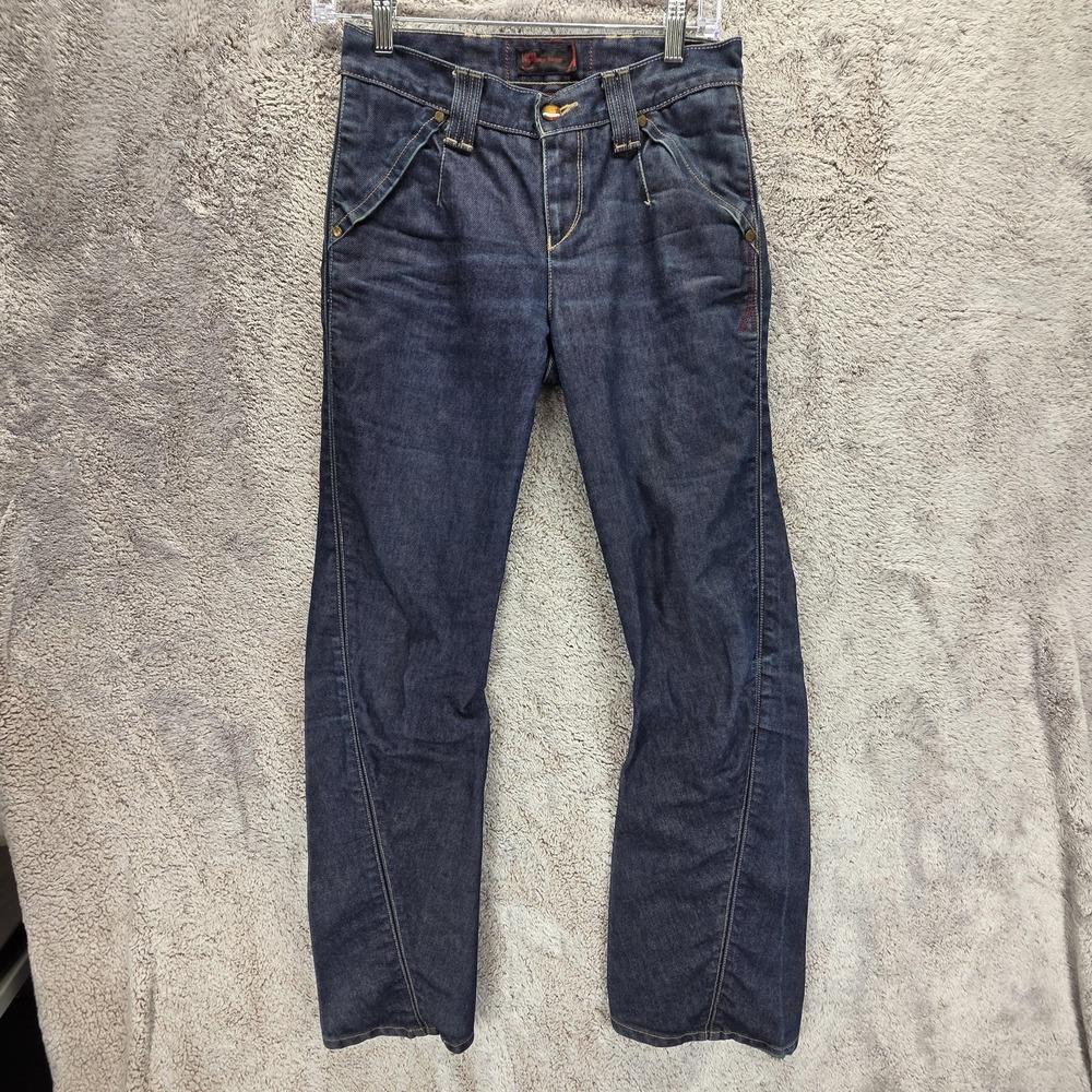 Vintage Levis Engineered Jeans Womens Blue Twisted Dark Wash Zip Fly Fits 26x30